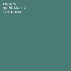 #4B7B75 - Faded Jade Color Image